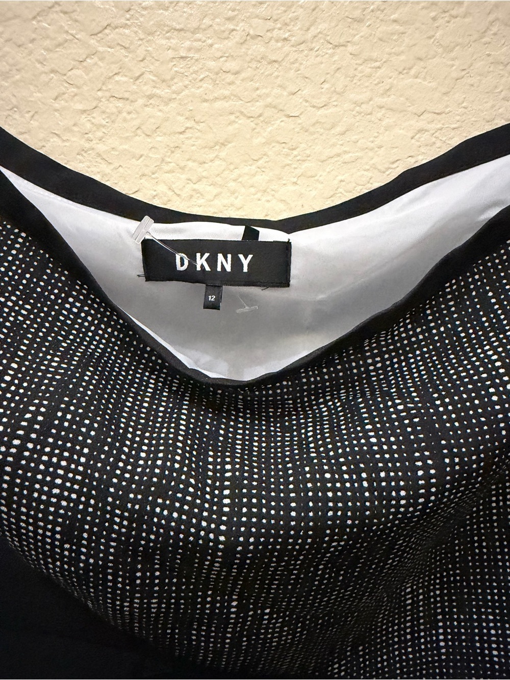 Dkny Black Strapless Top with Blue Floral Asymmetrical Skirt - Picture 3 of 3